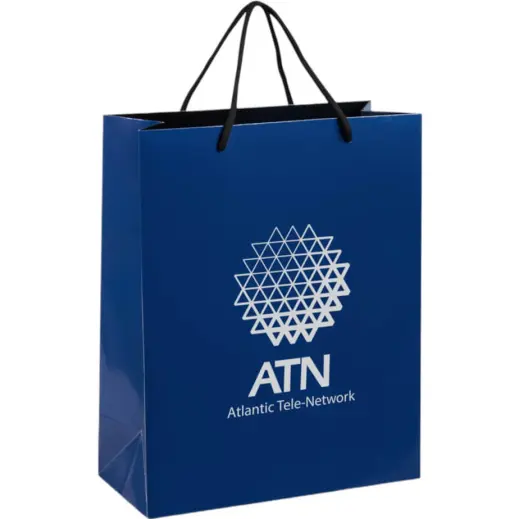 Altitude Dazzle Midi Paper Gift Bag Navy Branded